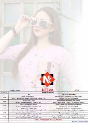 Neeti Neeva Kurti with Pant Wholesale Catalog 6 Pcs