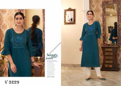 Parampara silk Kurti In 6 Color By kajree