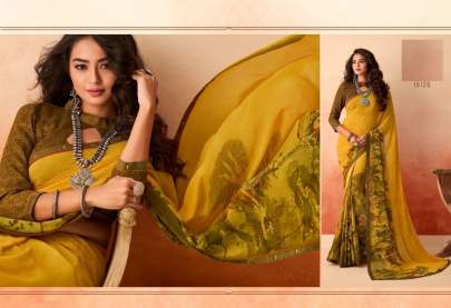 Peacock Designer Chiffion saree Catalogue