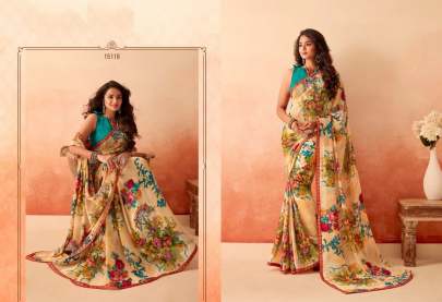 Peacock Designer Chiffion saree Catalogue