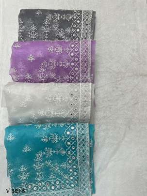 Pure Organza In 4 Color By Surati Fabric