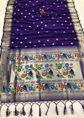 RAKHI Soft Kanjivaram Lichi Silk Saree In Purple Color By Surati Fabric