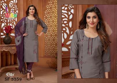 RITVI VOL-1 Designer kurti With Pant & Dupatta In 8 Color By Maira