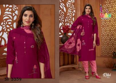 RITVI VOL-1 Designer kurti With Pant & Dupatta In 8 Color By Maira