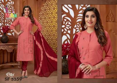 RITVI VOL-1 Designer kurti With Pant & Dupatta In 8 Color By Maira