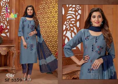 RITVI VOL-1 Designer kurti With Pant & Dupatta In 8 Color By Maira