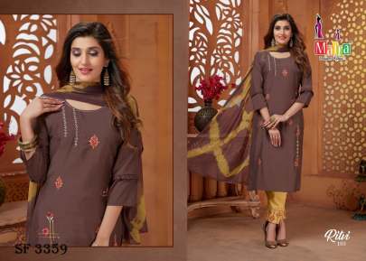 RITVI VOL-1 Designer kurti With Pant & Dupatta In 8 Color By Maira