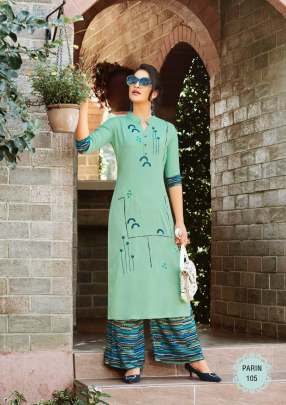 Rang Jyot Parin Vol 1 Kurti with Palazzo Wholesale Catalog 8 Pcs