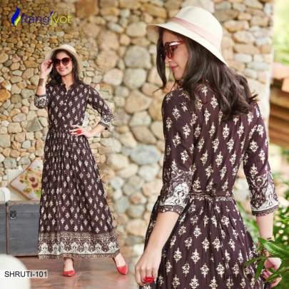 Rang Jyot Shruti Vol 1 Kurti Wholesale Catalog 8 Pcs