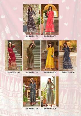 Rang Jyot Shruti Vol 1 Kurti Wholesale Catalog 8 Pcs