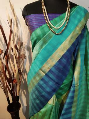 Raw Silk Saree Rama