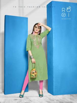 Rooi Arohi by Nakoda Kurti Wholesale Catalog 8 Pcs