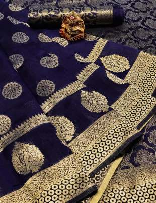  SOFT BANARASI SILK SAREE WITH WEAVING GOLD JARI AND RICH  PALLU WITH JARI WEAVING BORDER