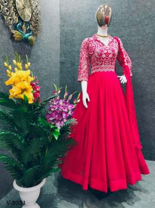 PARTY WEAR EMBROIDERY WORK STYLIST GOWN SSR 203