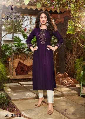 Saanvi Vol 3 Kurti With Heavy Sequnce Embroidery Work In 6 Color By Ladies Flavour