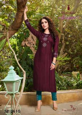 Saanvi Vol 3 Kurti With Heavy Sequnce Embroidery Work In 6 Color By Ladies Flavour