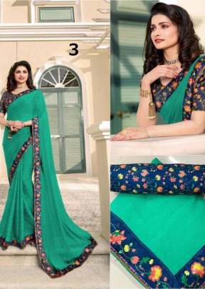 Sanskar Vichitra Silk Light Rama Green Color Sarees