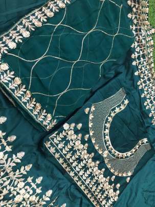 Tapeta Silk Heavy Lehnga In Green Grace Color