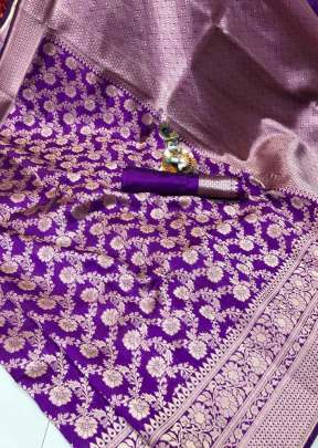 Shagun Banarasi Silk Purple Colour Saree