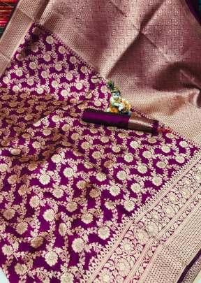 Shagun Banarasi Silk Rani Colour Saree
