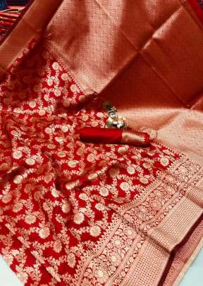 Shagun Banarasi Silk Red Colour Saree