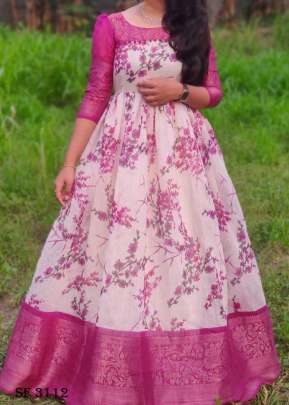 Buy Soft Cotton Gown In Light Pink Color By YNF at Rs. 1399 online from ...