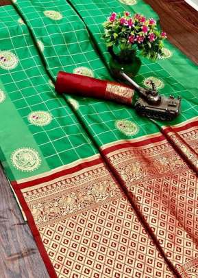 Soft Silk Weaving With Weaving Butta Light Green Color Saree