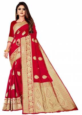 Surbhi Banarasi Silk Red Color Saree