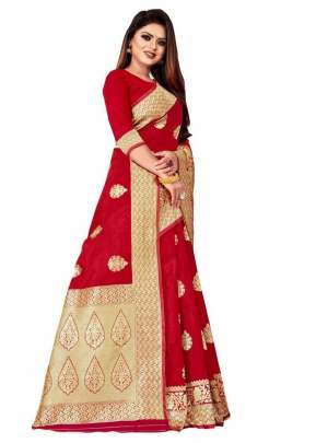 Surbhi Banarasi Silk Red Color Saree