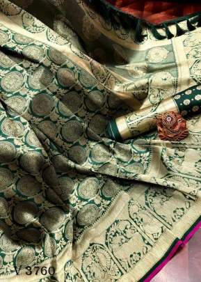 TARAMATI Banarasi silk Saree In Green Color By Surati Fabric