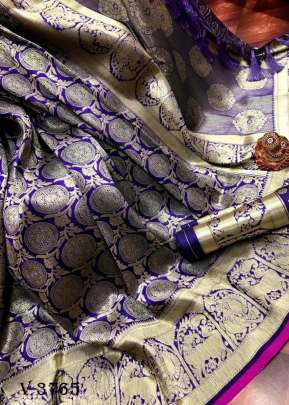 TARAMATI Banarasi silk Saree In Purple Color By Surati Fabric