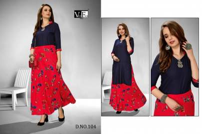 Vee Fab Kitty Party Kurti with Skirt Catalog