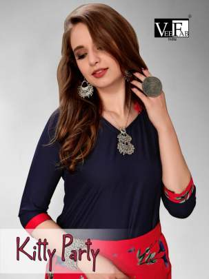 Vee Fab Kitty Party Kurti with Skirt Catalog