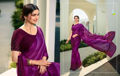 Vinay Sheesha Glitter Prachi Desai Saree Sari