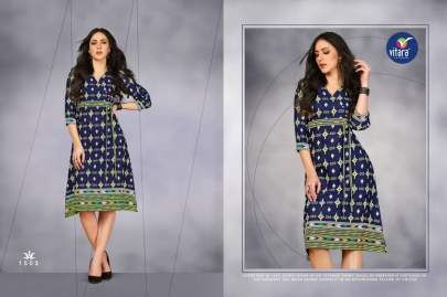 Vitara Crysta Kurti Wholesale Catalog 6 Pcs