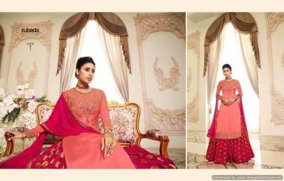 Zubeda Mishti 2 Satin Georgette Embroidered Salwar Suits