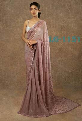 baltic grey  manish malhotra sequin saree