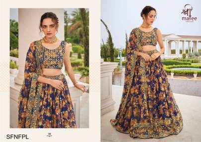 Black New Floral Printed Lehenga Choli