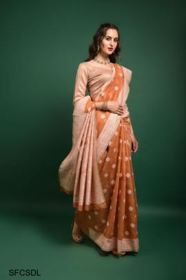 Coffee Superhit Design Launching In Lucknowi Weaving Saree