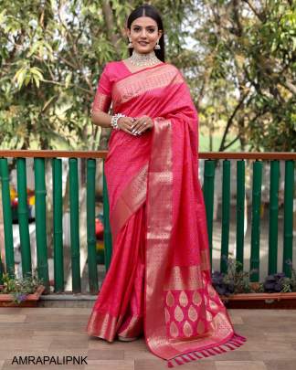 Dazzling Bandhej Patola Silk Saree in Olive Pink