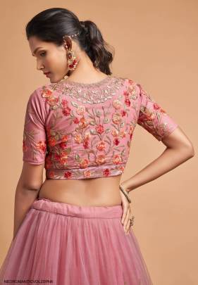 Dusty Pink Lehenga Choli From Neo Romantic Vol 2 by Zeel Clothing