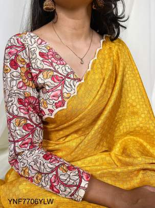 Gadhawal Chex Wedding Wear Saree in Yellow