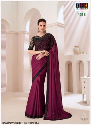 Gold Jari Sartin Georgette Saree in Purple