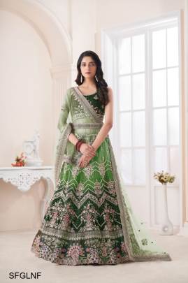 Green Luxurious Net Fabric That is Both Elegant And Comfortable