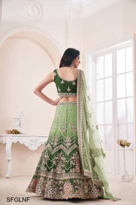 Green Luxurious Net Fabric That is Both Elegant And Comfortable