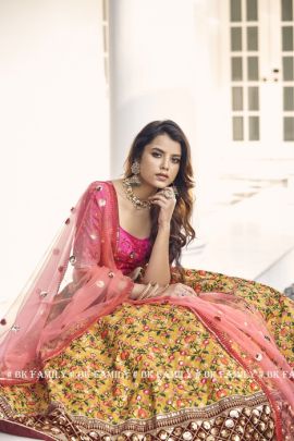 GULDASTA VOL  11 Bridal Lehengha Choli In Yellow And Pink Color By SHUBHKALA