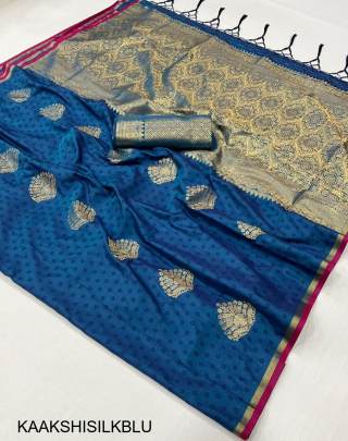 Handwoven Silk Saree in Blue