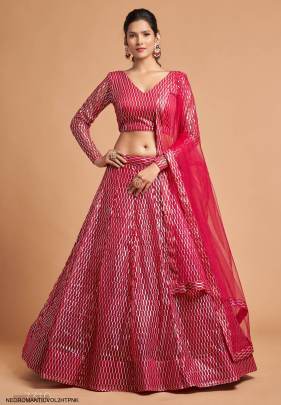 Hot Pink Lehenga Choli From Neo Romantic Vol 2 by Zeel Clothing