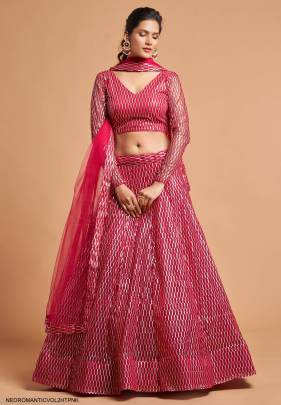 Hot Pink Lehenga Choli From Neo Romantic Vol 2 by Zeel Clothing