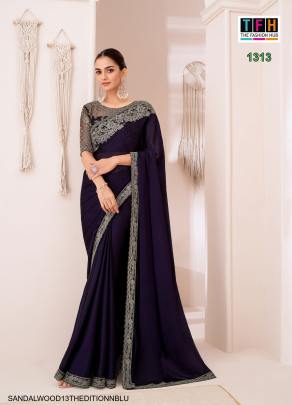 Karishma Georgette Saree in Navy Blue